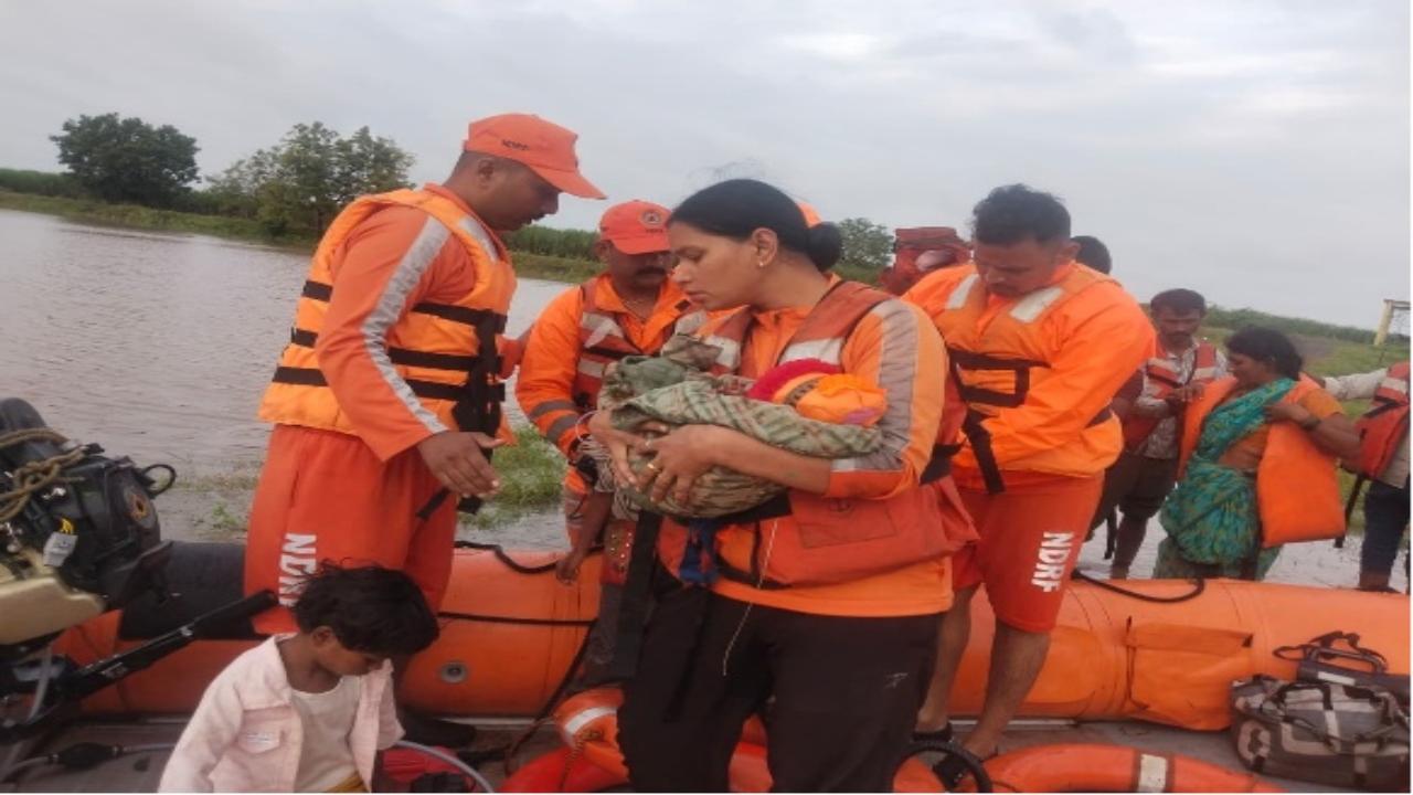 NDRF rescues hundreds of residents from rain-battered Beed, Dharashiv, Solapur